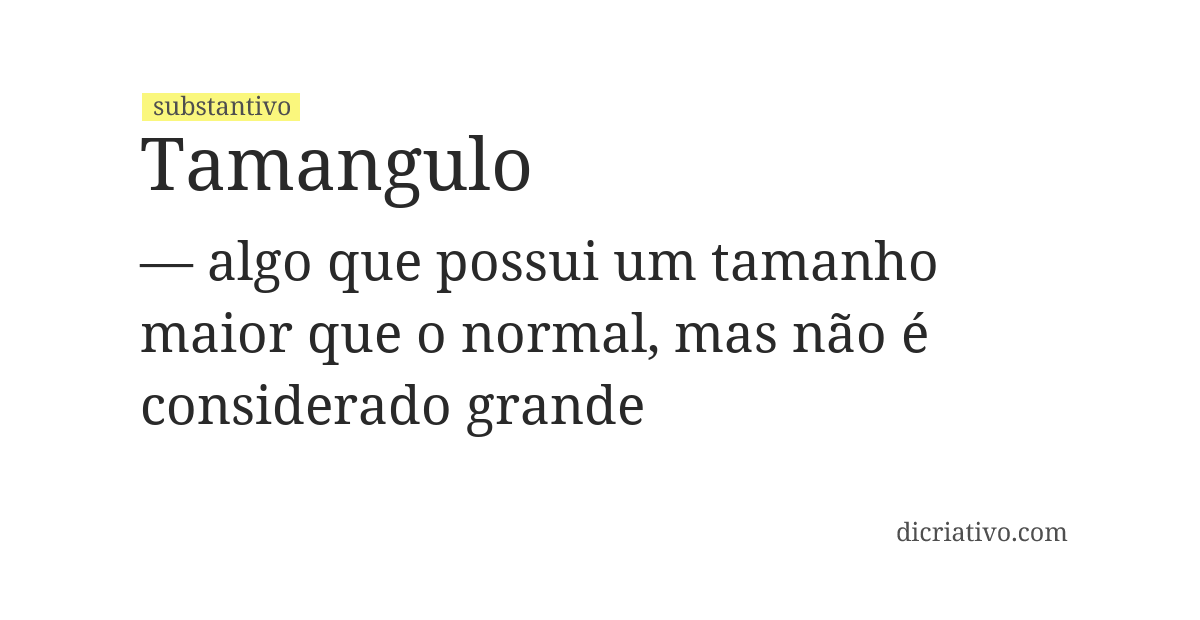 Significado de tamangulo