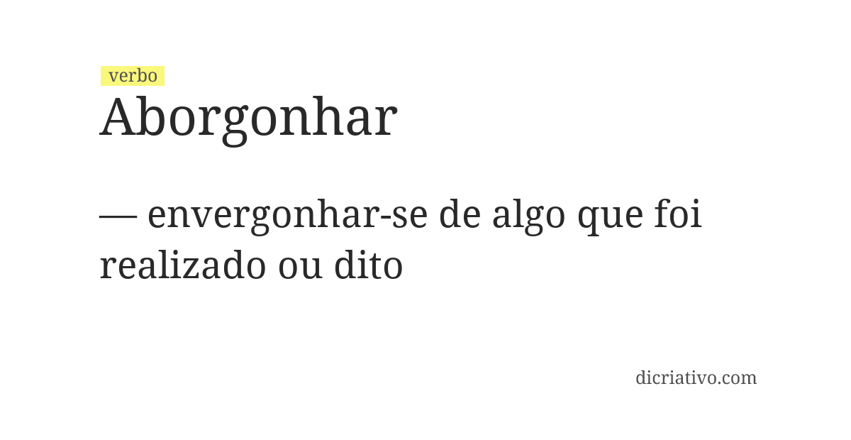 Significado de aborgonhar