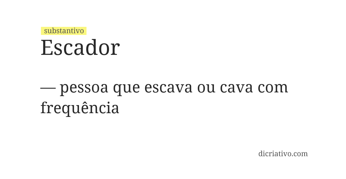 Significado de escador