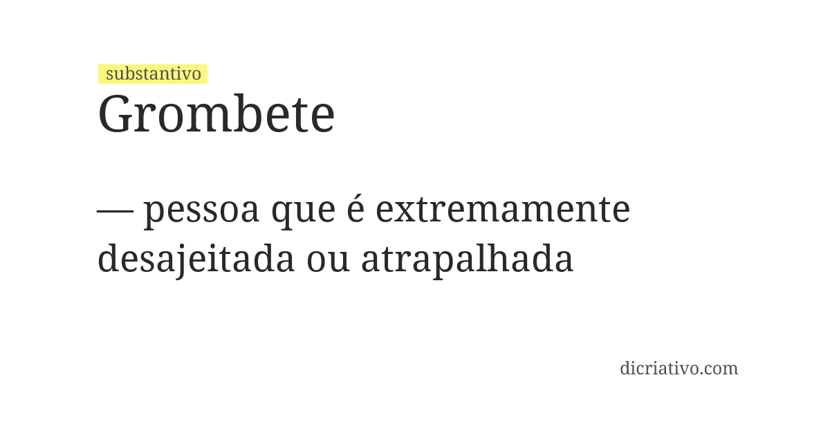 Significado de grombete