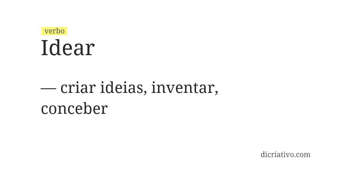 Significado de idear