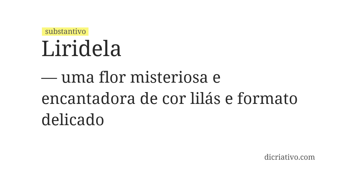 Significado de liridela