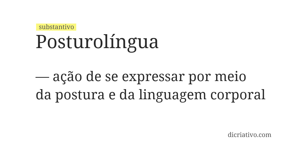 Significado de posturolíngua