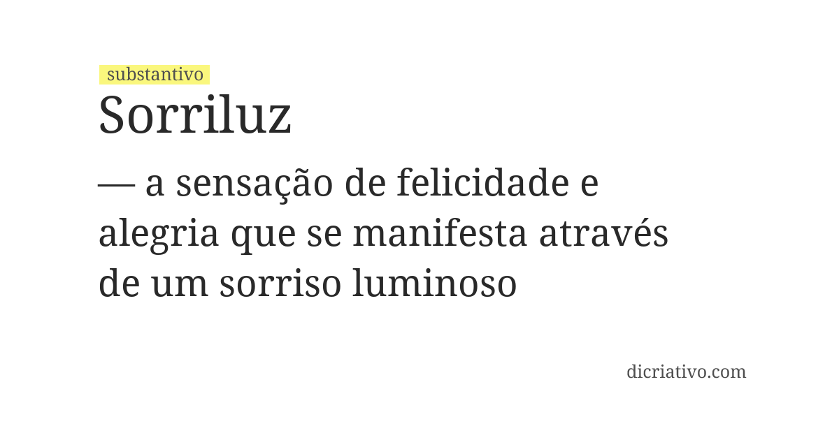 Significado de sorriluz