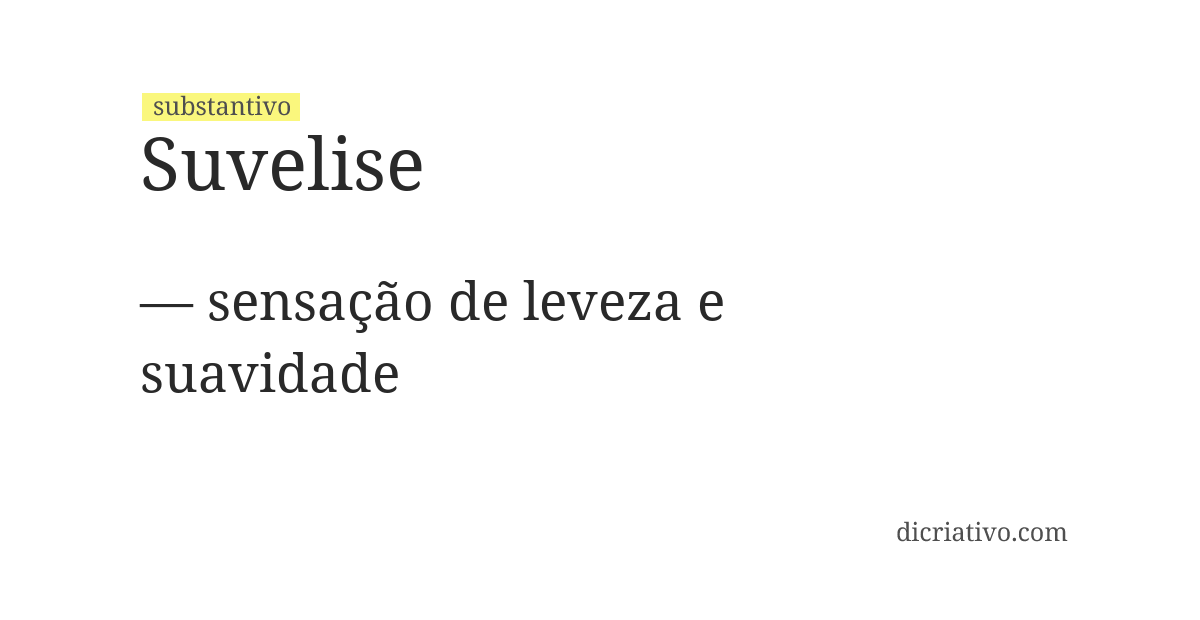 Significado de suvelise