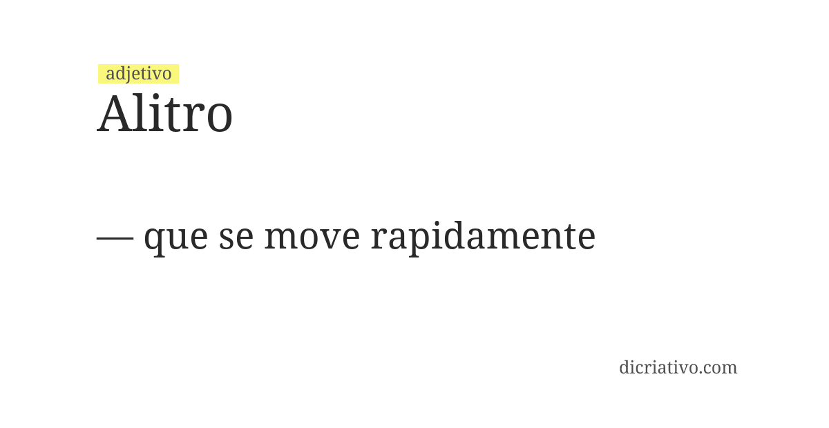 Significado de alitro