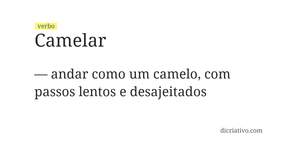 Significado de camelar