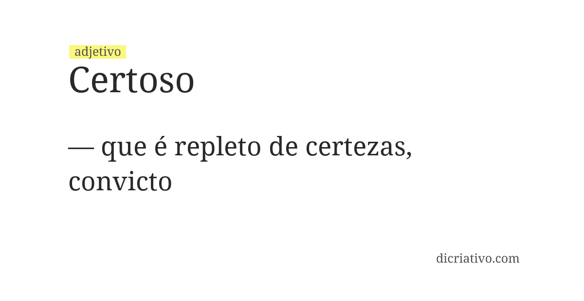 Significado de certoso