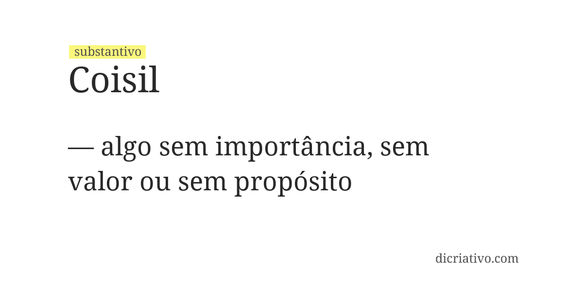 Significado de coisil