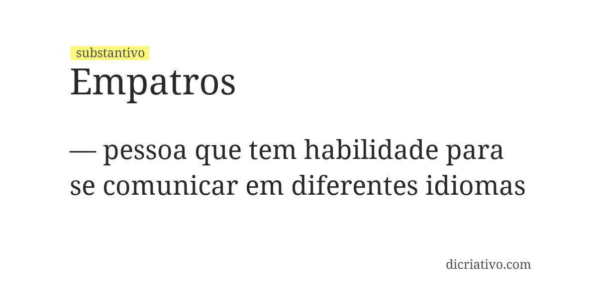 Significado de empatros