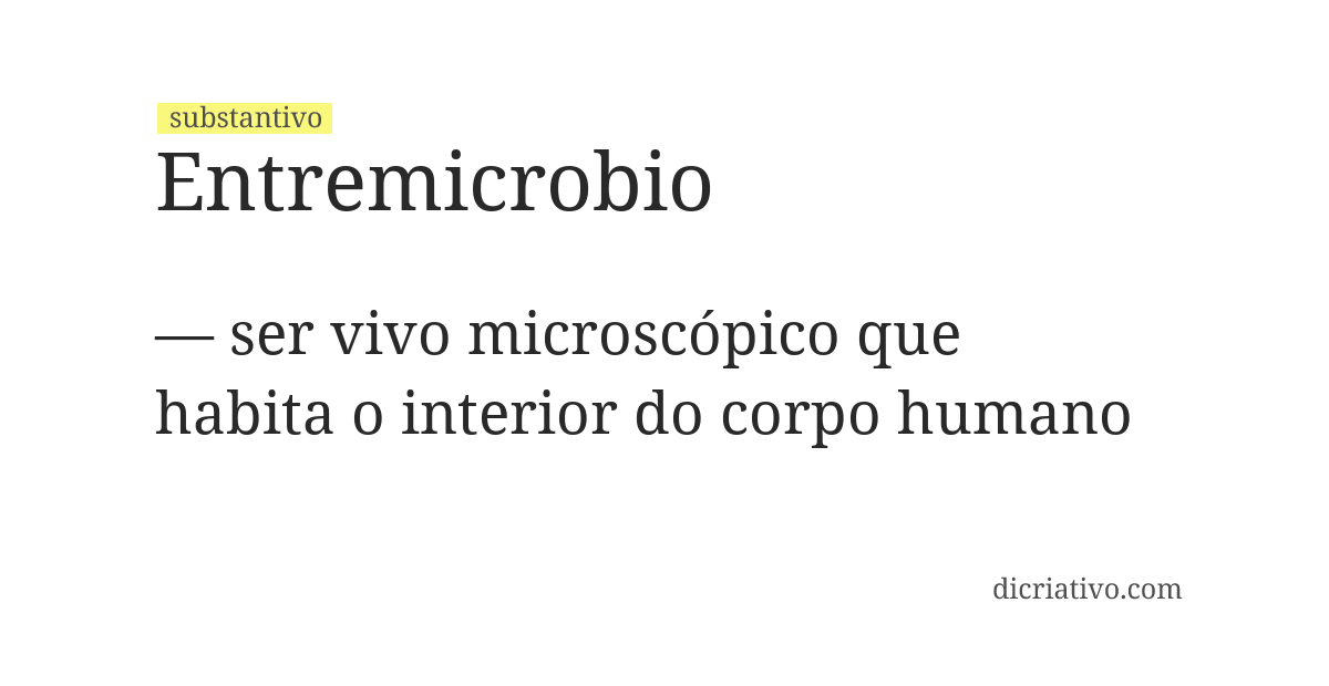 Significado de entremicrobio