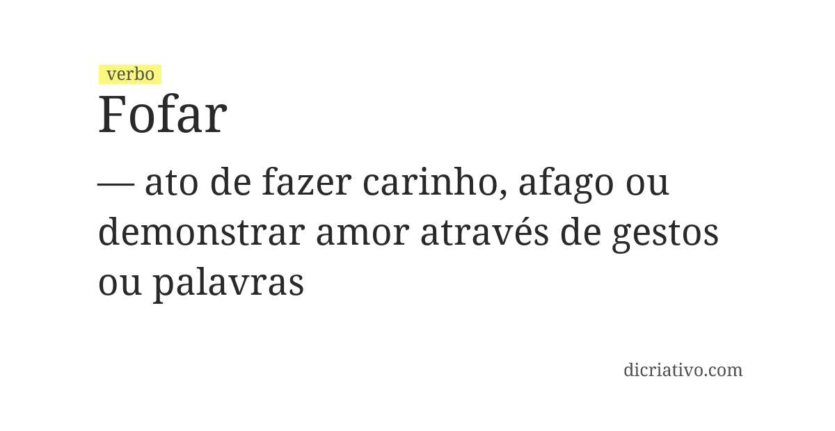 Significado de fofar