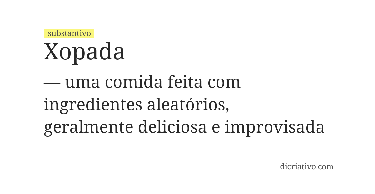 Significado de xopada