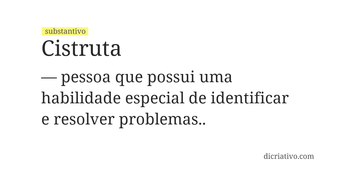 Significado de cistruta