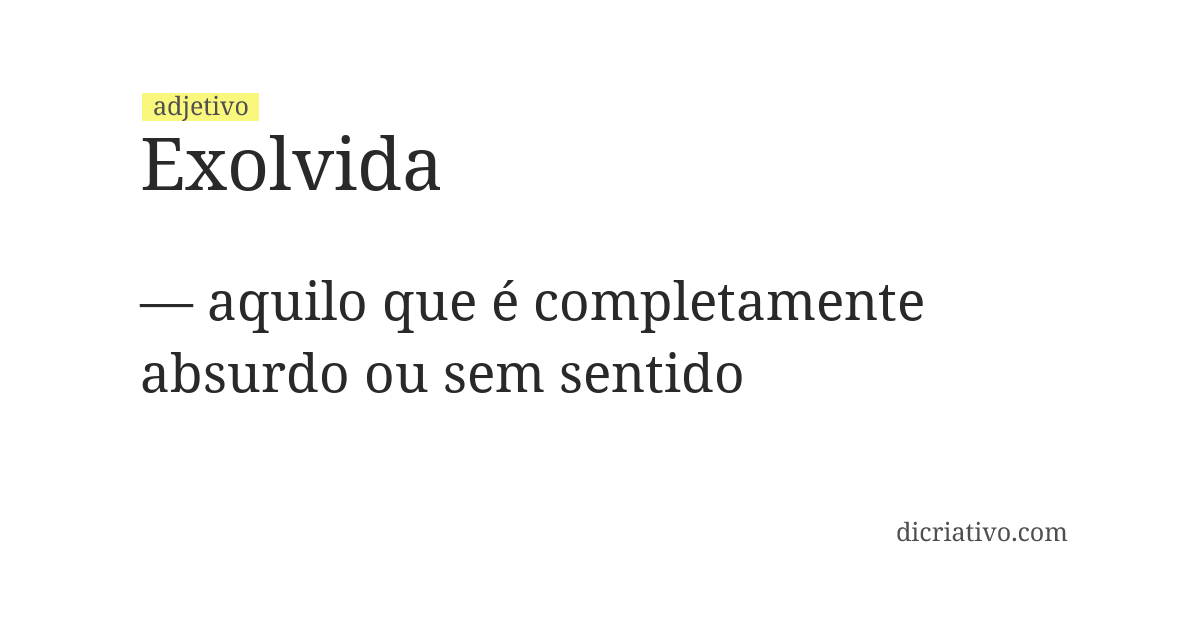 Significado de exolvida