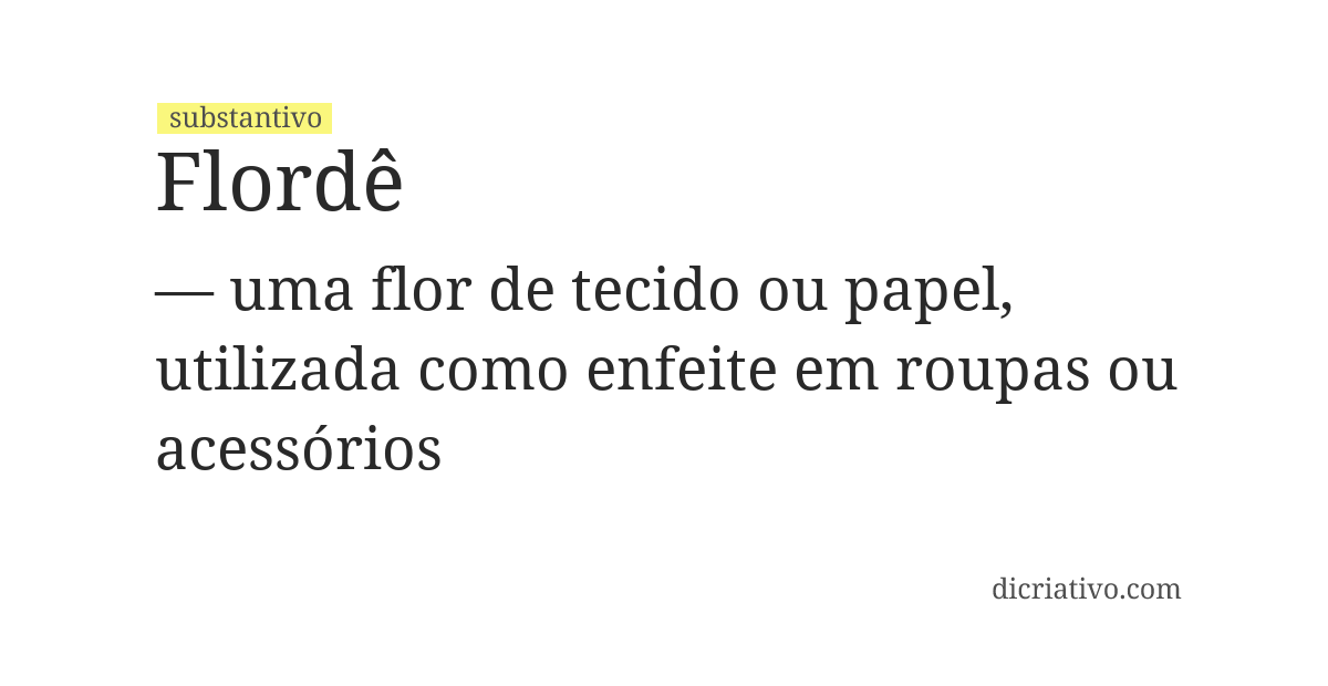 Significado de flordê