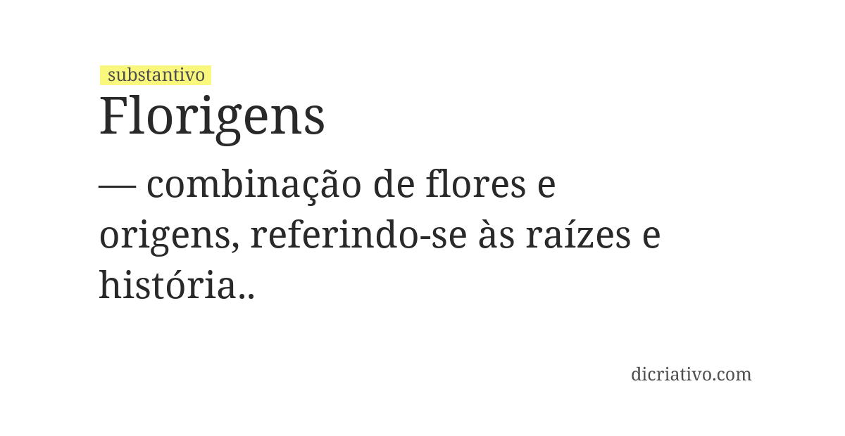 Significado de florigens