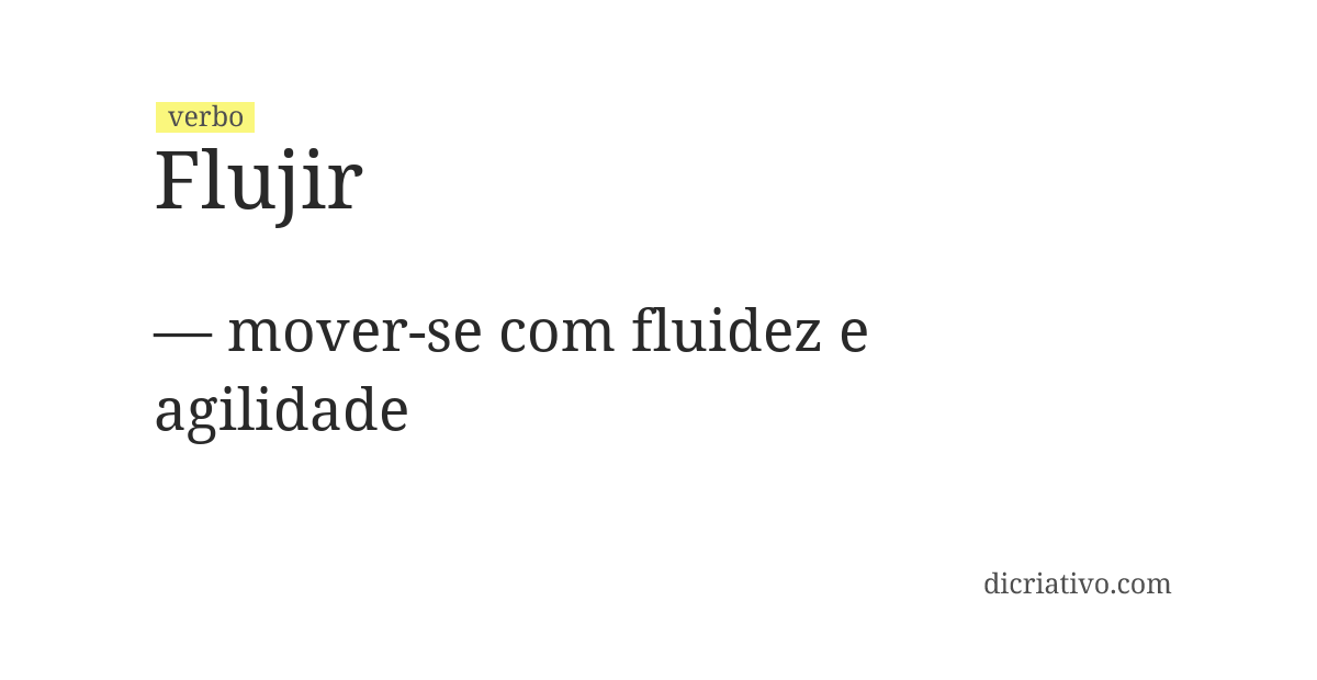 Significado de flujir