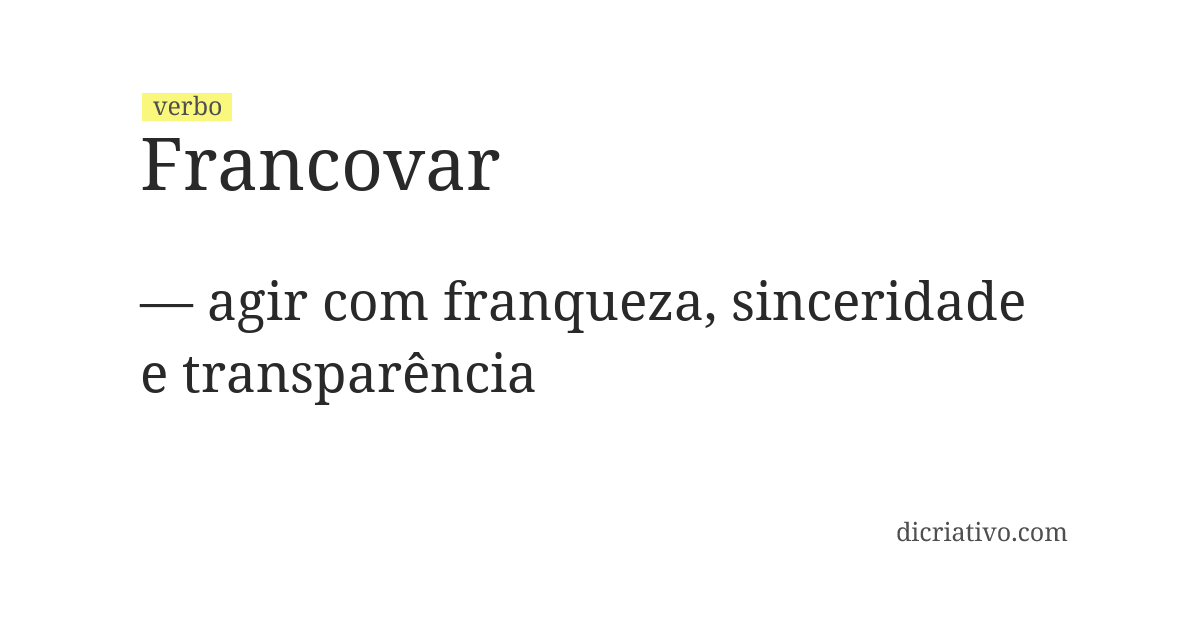Significado de francovar