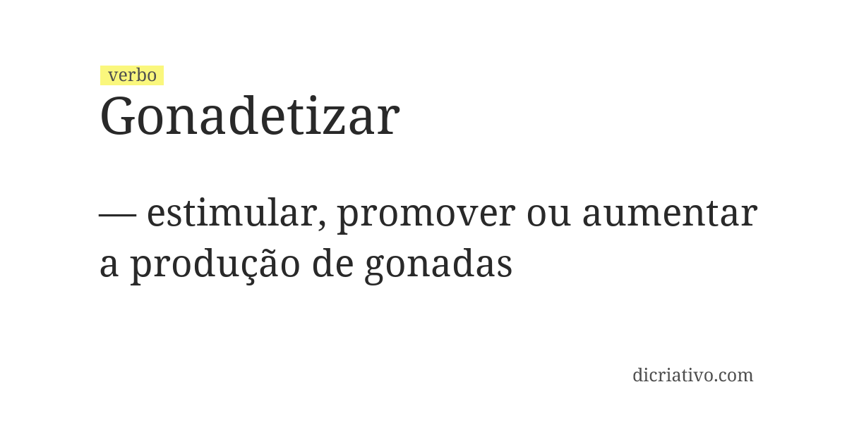 Significado de gonadetizar