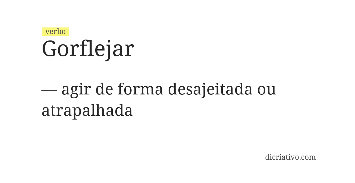 Significado de gorflejar