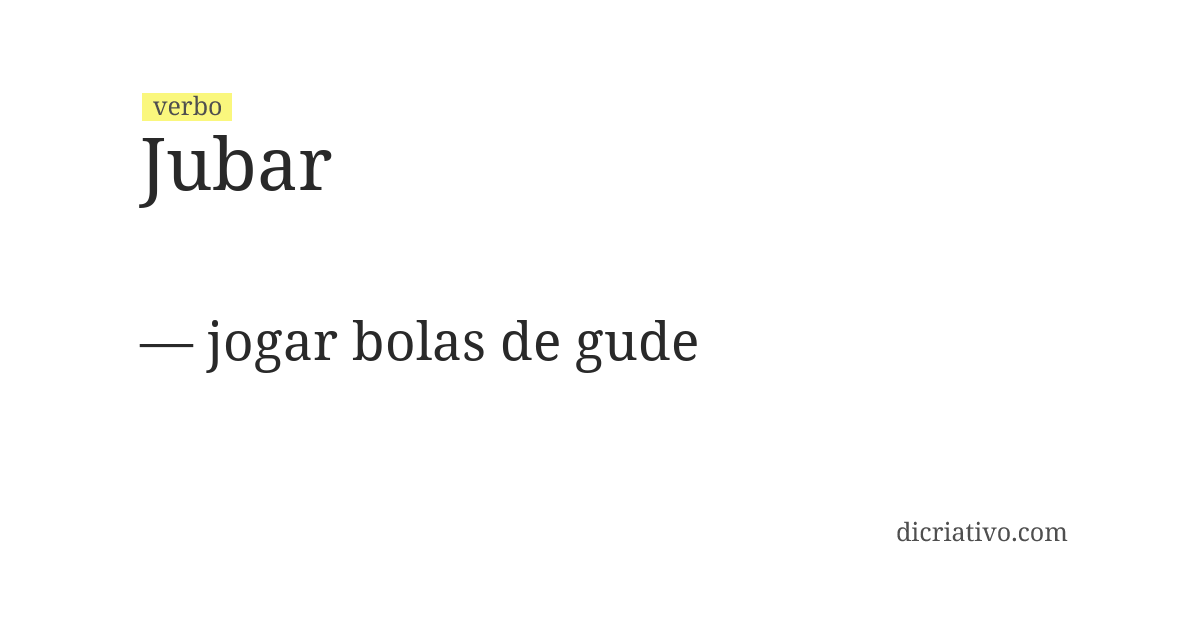 Significado de jubar