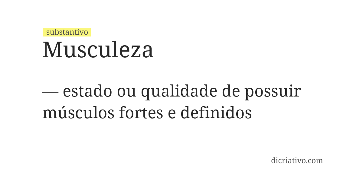 Significado de musculeza