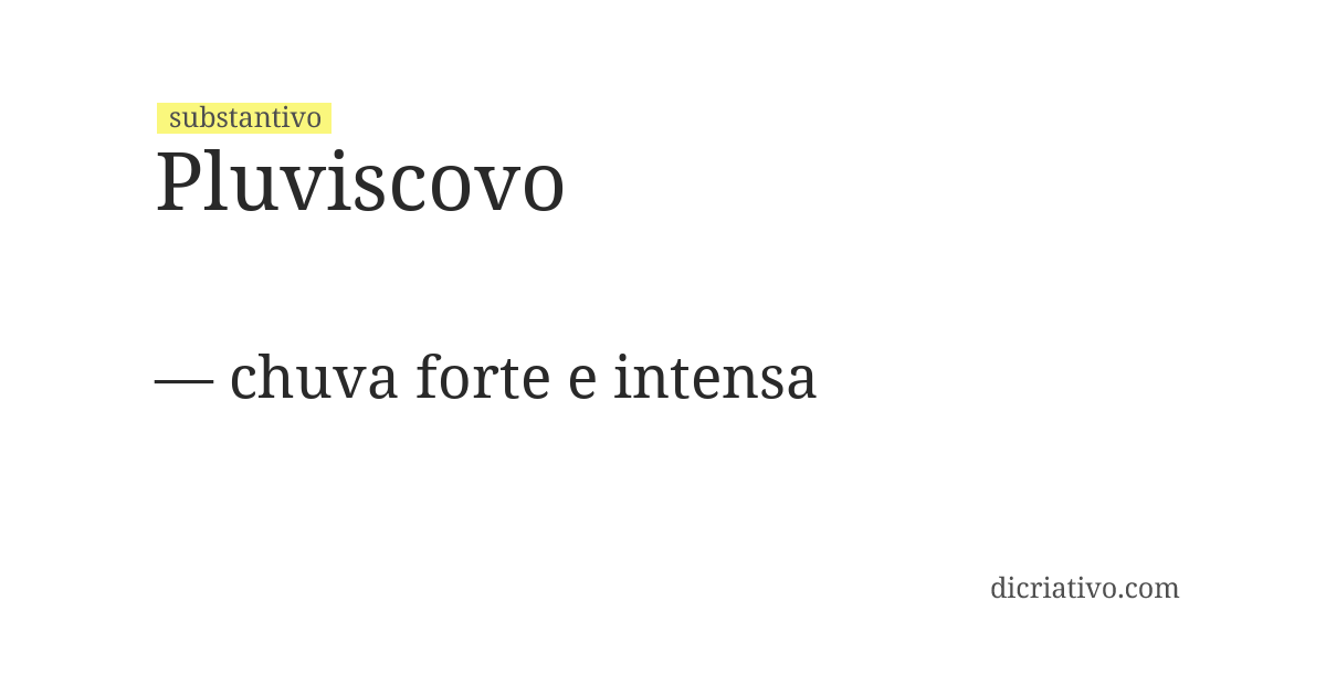 Significado de pluviscovo