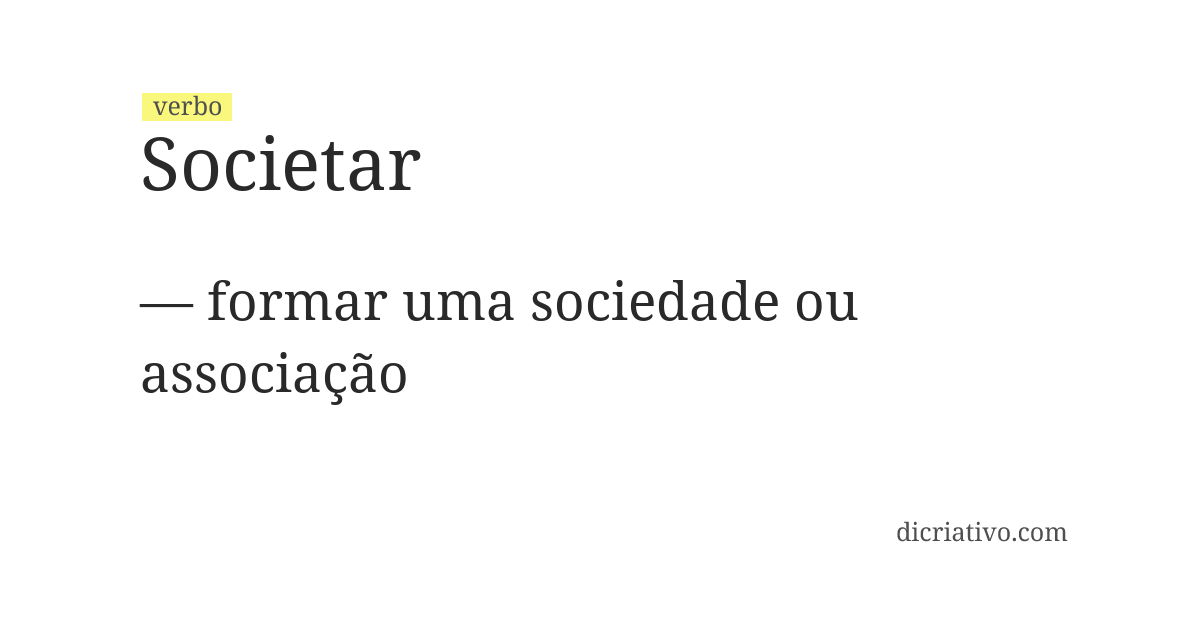 Significado de societar