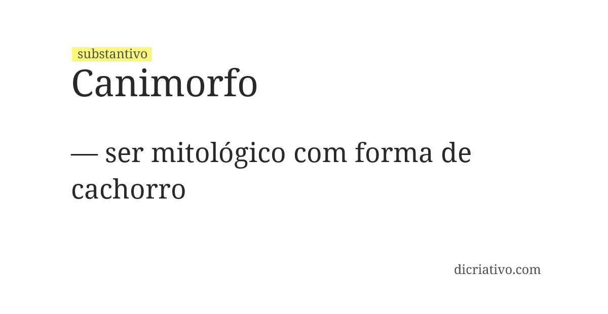 Significado de canimorfo