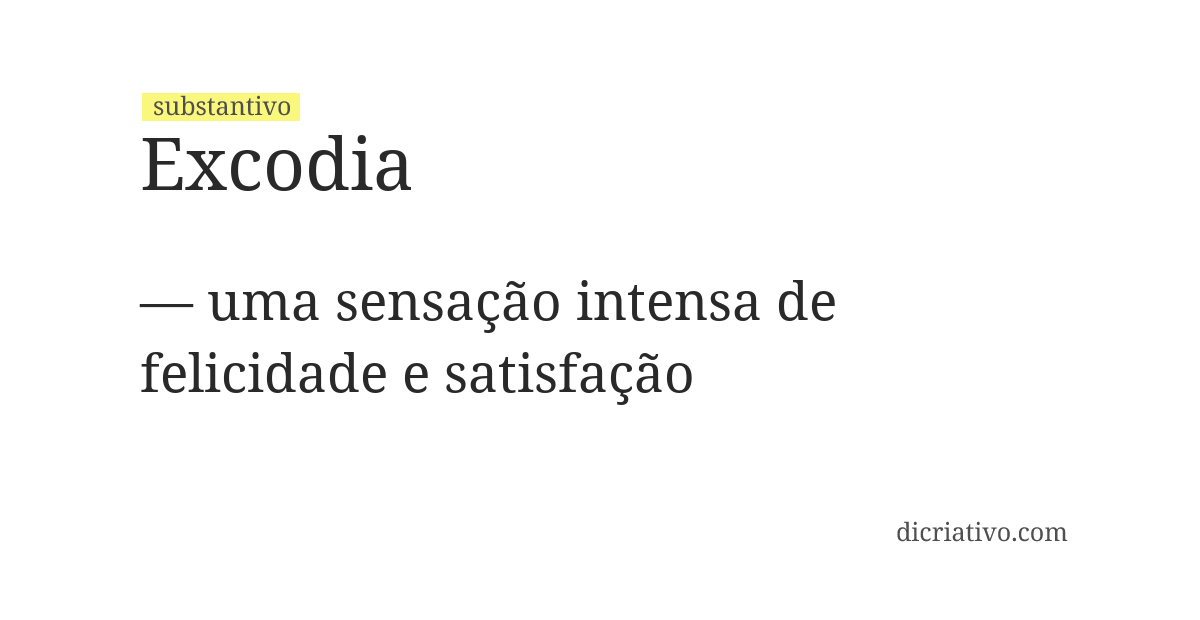 Significado de excodia