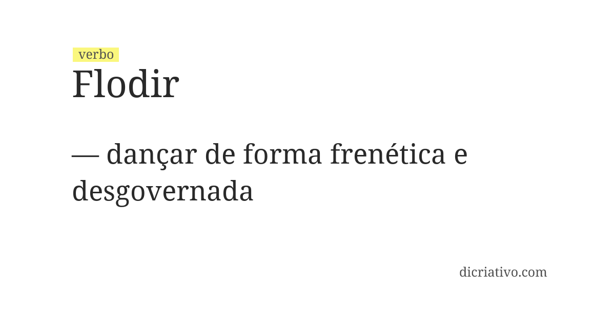 Significado de flodir