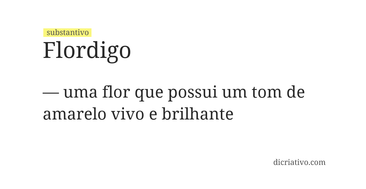 Significado de flordigo