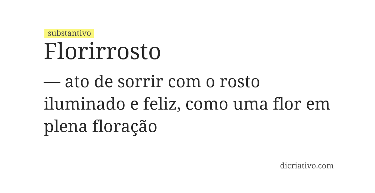 Significado de florirrosto