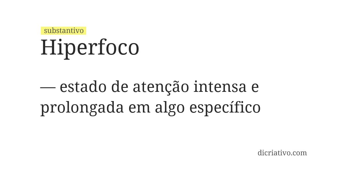 Significado de hiperfoco