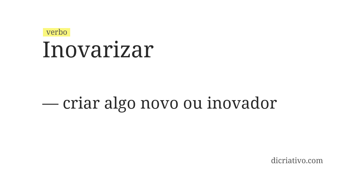 Significado de inovarizar