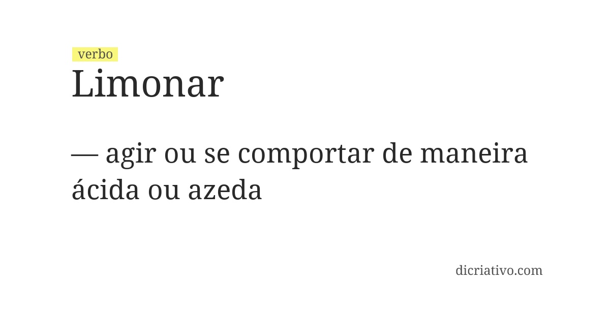 Significado de limonar