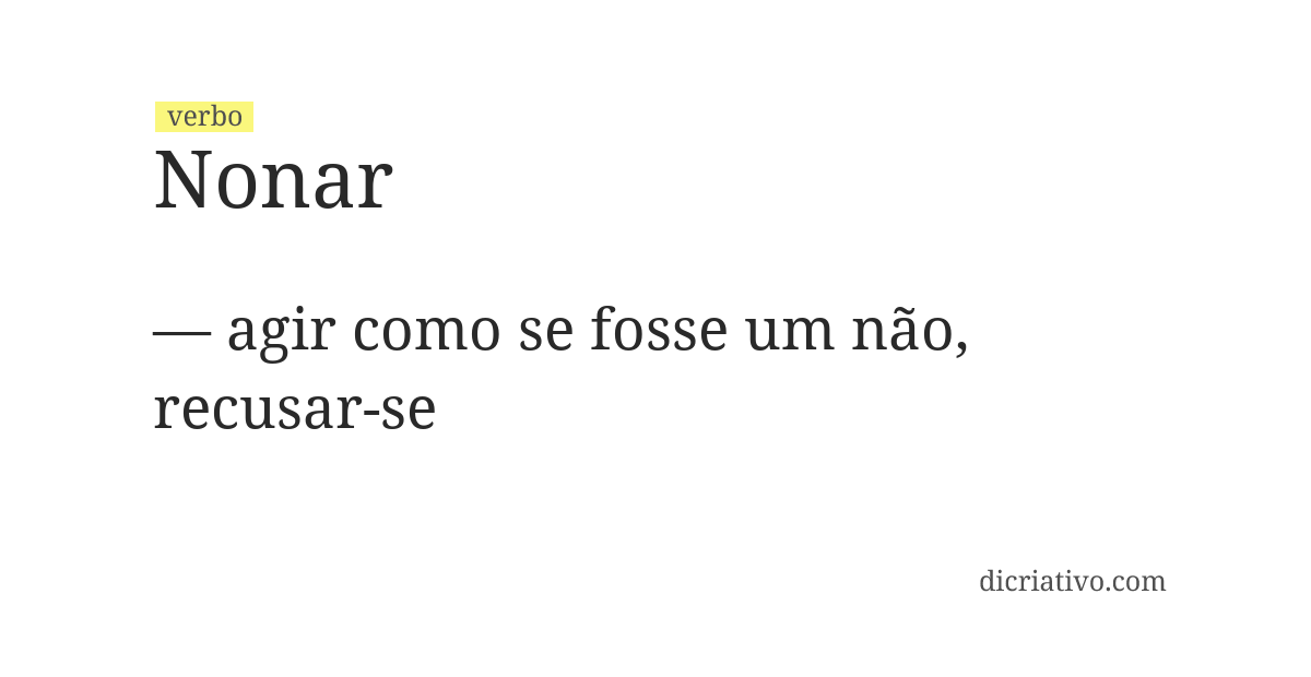 Significado de nonar