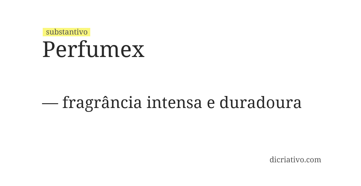 Significado de perfumex