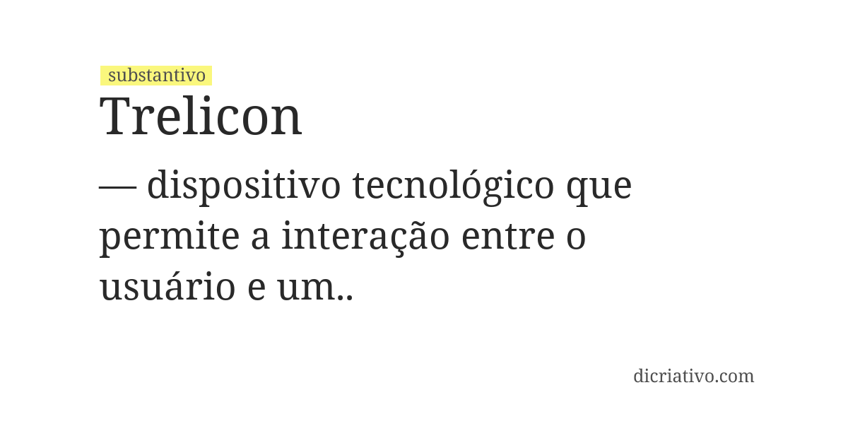 Significado de trelicon