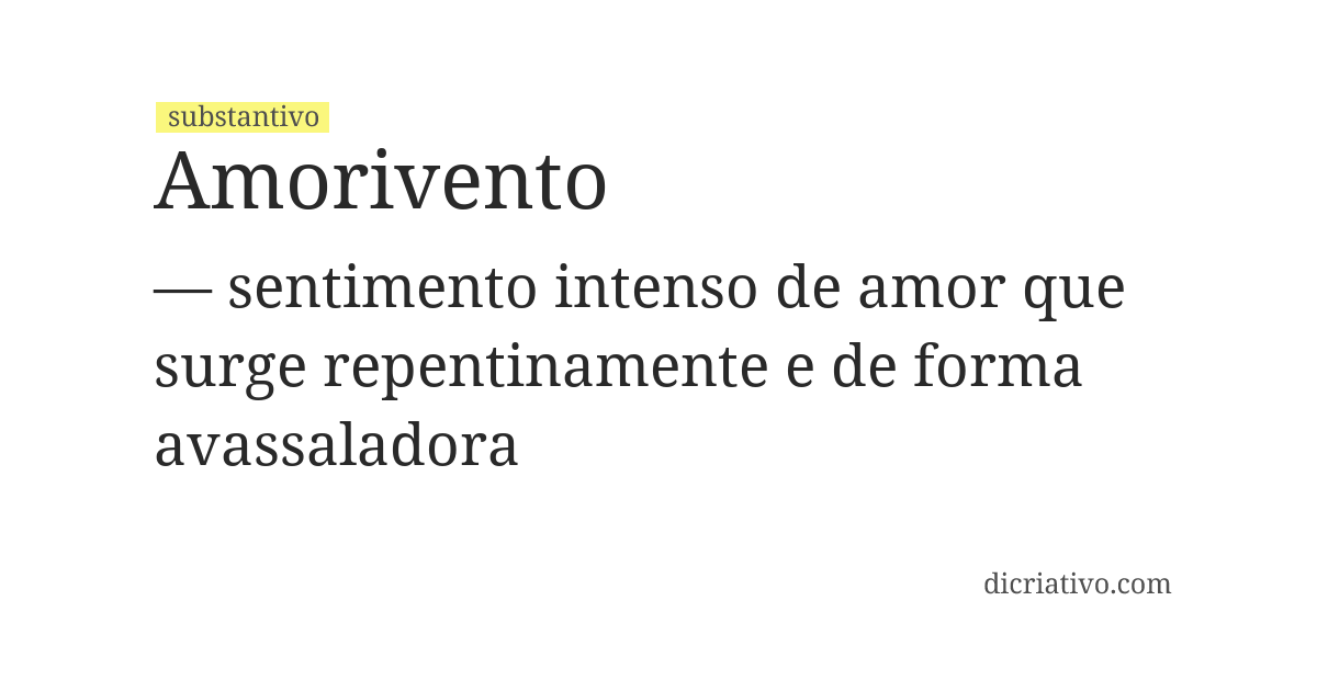 Significado de amorivento