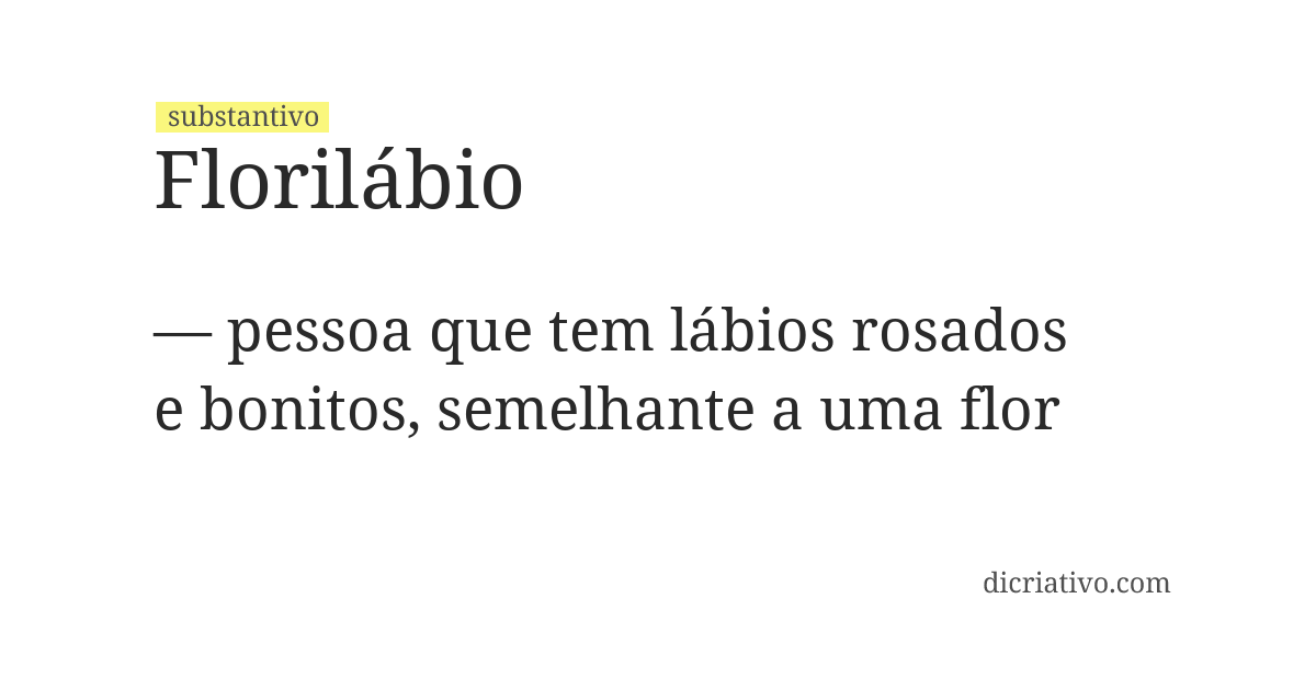 Significado de florilábio