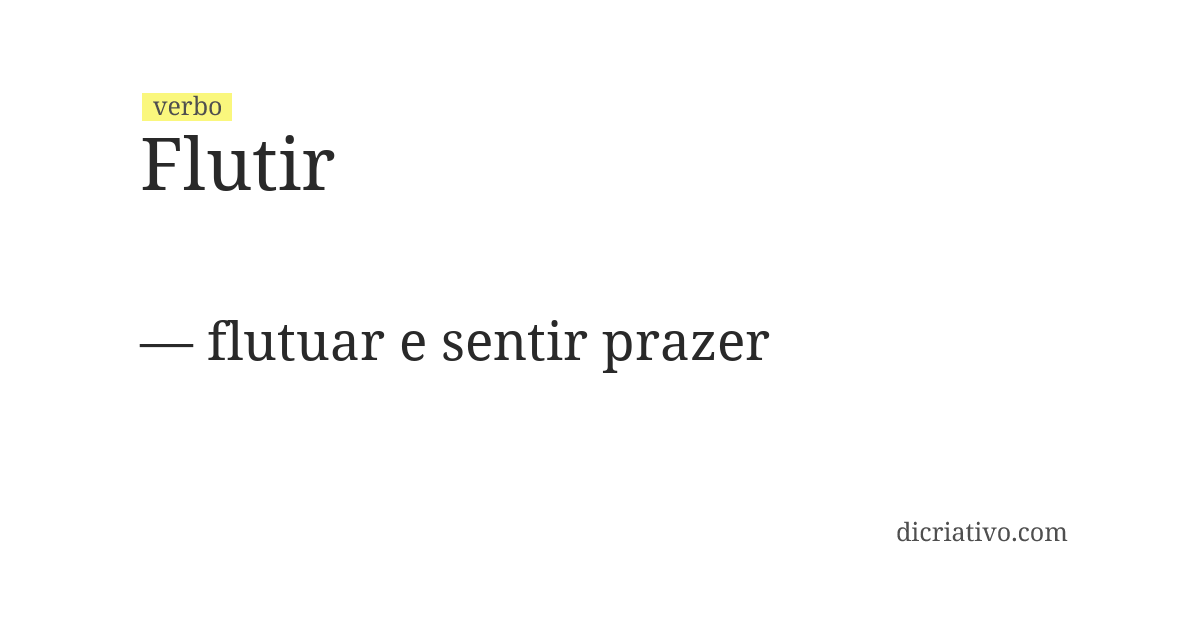 Significado de flutir