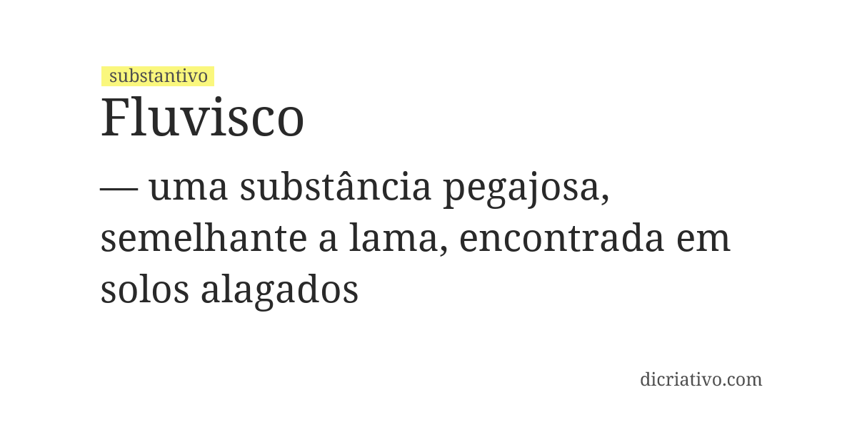Significado de fluvisco