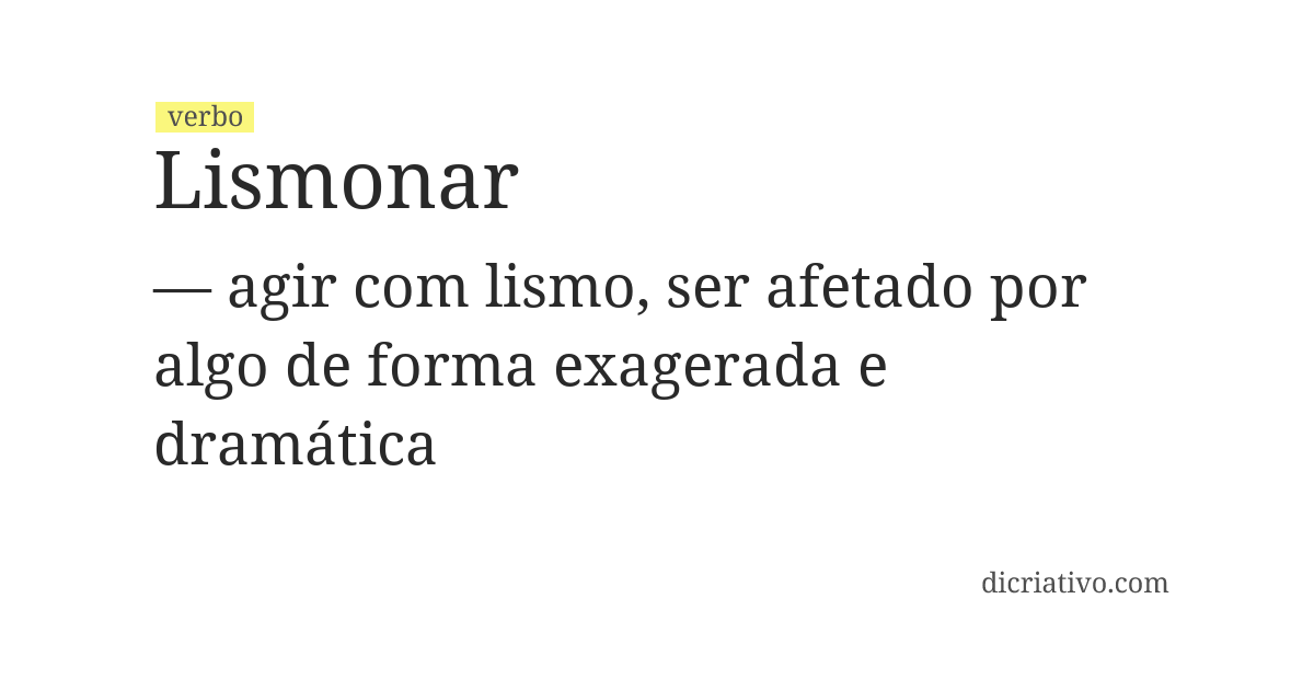 Significado de lismonar
