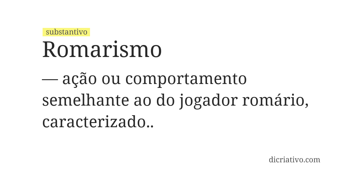 Significado de romarismo