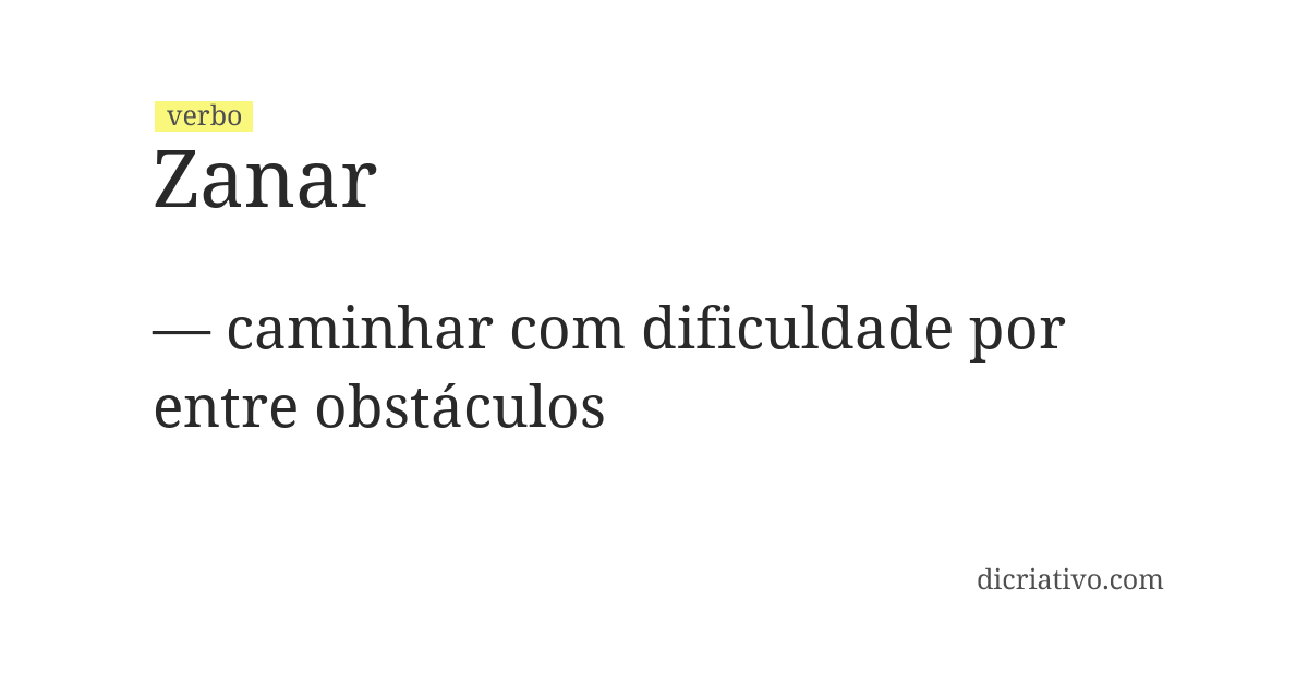 Significado de zanar
