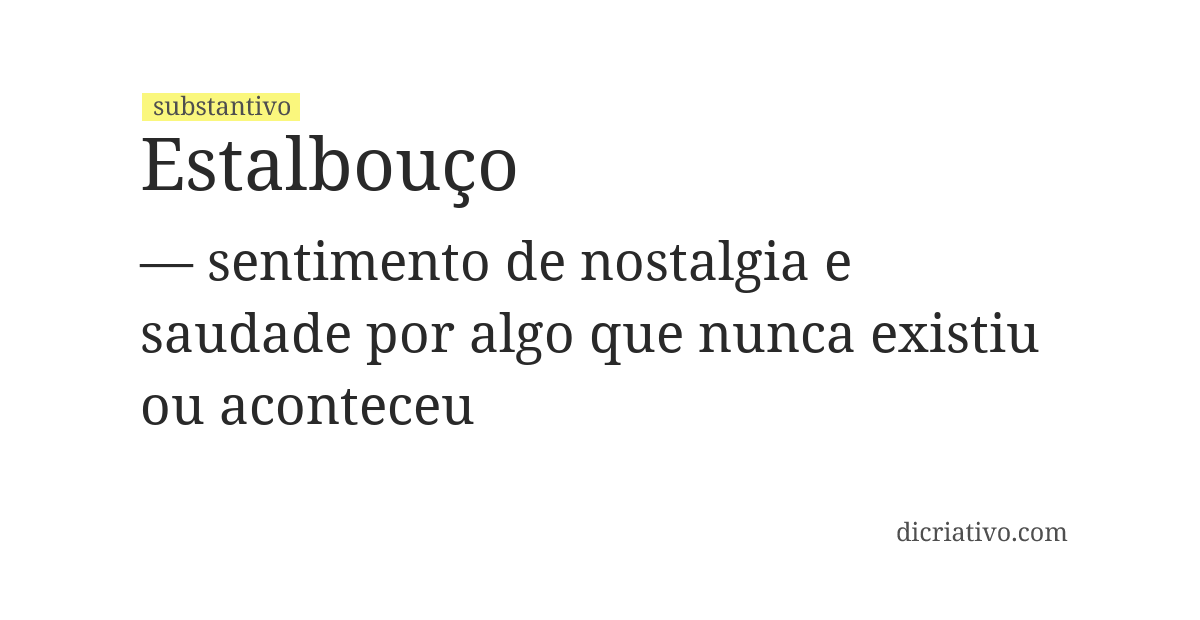 Significado de estalbouço