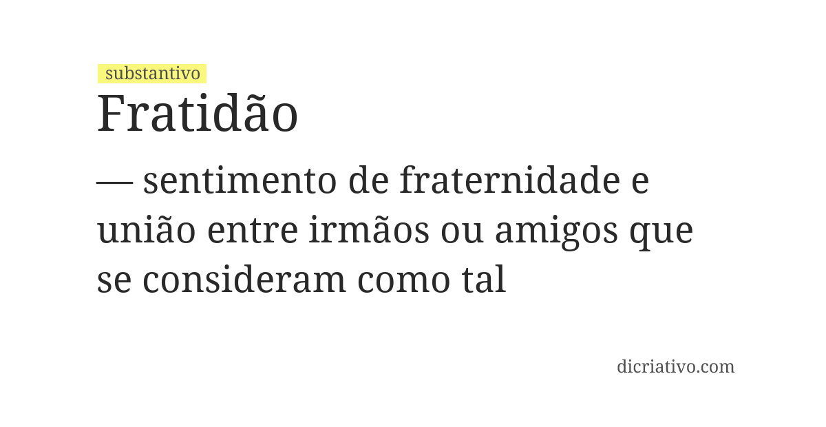 Significado de fratidão