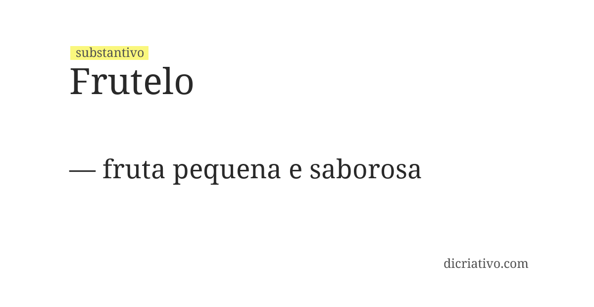Significado de frutelo